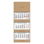 Trojmesačný kalendár Trio Kraft skládaný český so špirálou 2027 - sivý