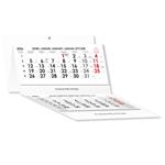 Trojmesačný kalendár Trio skládaný český 2026 - sivý