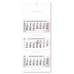 Trojmesačný kalendár Trio skládaný český 2026 - sivý