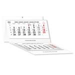 Trojmesačný kalendár Trio skládaný český so špirálou 2026 - sivý