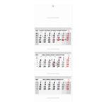 Trojmesačný kalendár Trio skládaný český so špirálou 2027 - sivý