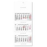 Trojmesačný kalendár Trio skládaný slovenský 2026 - sivý