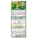 Trojmesačný kalendár Trio skládaný slovenský so špirálou 2026 - sivý