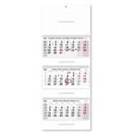 Trojmesačný kalendár Trio skládaný slovenský so špirálou 2026 - sivý