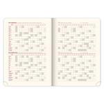 Týždenný diár 2026 A5 Twill - bordó-zlatá