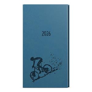 Týždenný diár 2026 Jakub Vivella s razbou vrecková - petrolejová - Bicykel