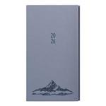 Týždenný diár 2026 Jakub Vivella s razbou vreckový - holubia sivá - Hory