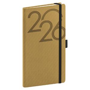 Týždenný diár 2026 vreckový Ajax - zlatá