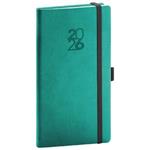 Týždenný diár 2026 vreckový Aprint Top - tyrkysová