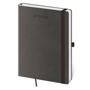 Týždenný diár A5 2026 Flexies - tmavo sivá
