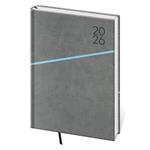 Týždenný diár A5 2026 Grife - sivo/modrá