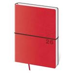 Týždenný diár B6 2026 Flexio - červená