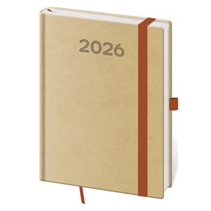 Týždenný diár B6 2026 Print Pop - cappuccino