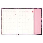 Týždenný magnetický diár 2026 A5 Fialová kvety