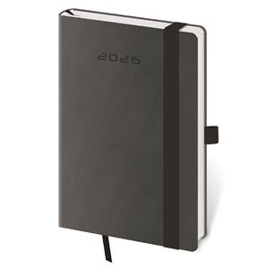 Týždenný vreckový diár 2026 Flexies - tmavo sivá