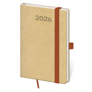 Týždenný vreckový diár 2026 Print Pop - cappuccino