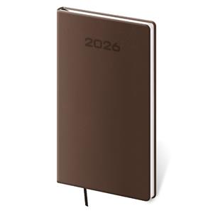 Týždenný vreckový diár 2026 Soft - hnedá