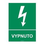 VYPNUTO, plast 1 mm, A4