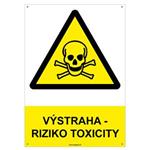 Výstraha! Riziko toxicity - bezpečnostná tabuľka s dierkami, plast 2 mm - A4