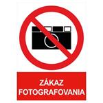 Zákaz fotografovania - bezpečnostná tabuľka , samolepka A5