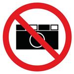Zákaz fotografovania - SYMBOL, samolepka 100x100