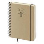 Zápisník A5 bodkovaný TWIN - Idea - hnedá