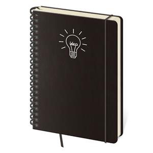 Zápisník A5 linajkový TWIN - Idea - čierna