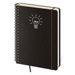 Zápisník A5 linajkový TWIN - Idea - čierna