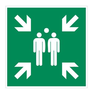 Zhromaždisko - bezpečnostná tabuľka, plast 2 mm 300x300 mm